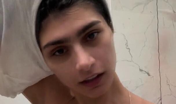 Mia Khalifa Shower Full Topless Tits Onlyfans Livestream Video